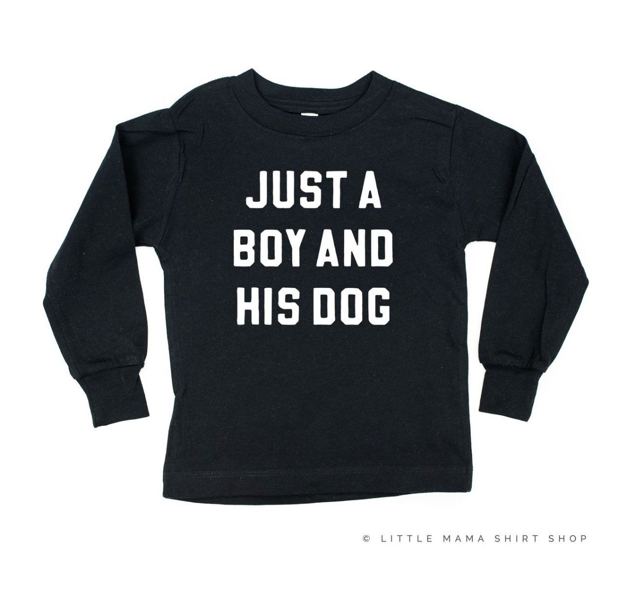 Nur Ein Junge Und Sein Hund | Langarm Shirt Kleinkind Shirts Jugend Mädchen Grafik T-Shirt Für Kinder von LittleMamaShirtShop