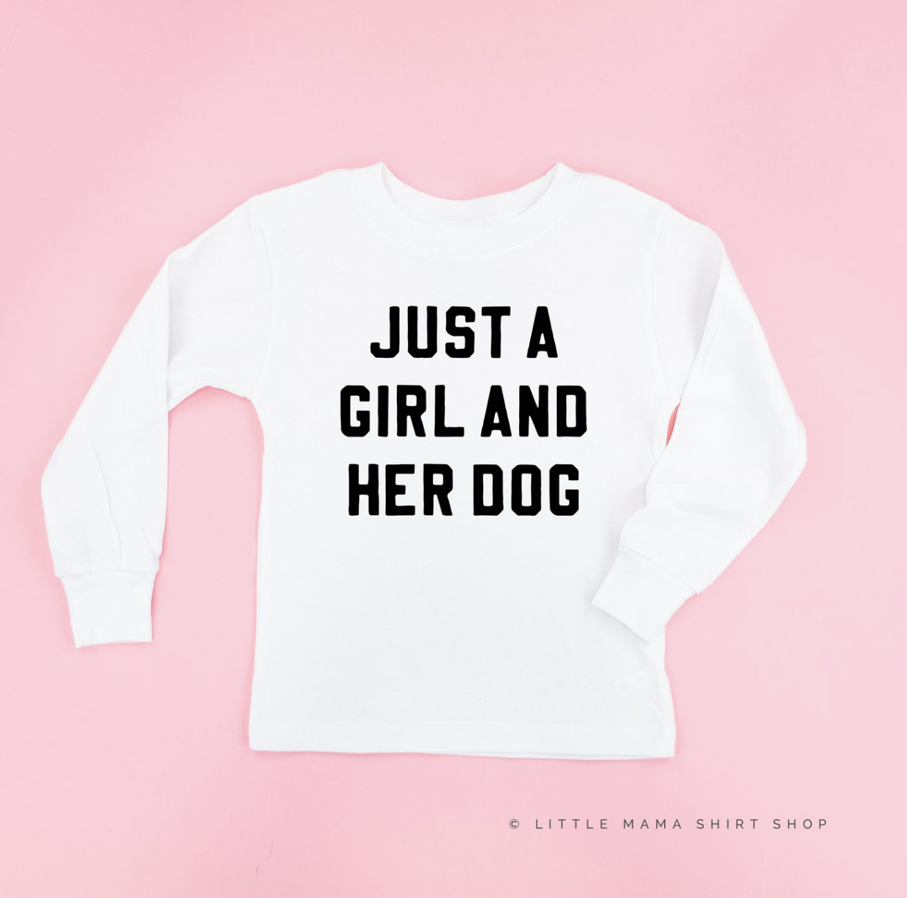 Nur Ein Mädchen Und Ihr Hund | Langarm Shirt Kleinkind Shirts Jugend Grafik T-Shirt Für Kinder von LittleMamaShirtShop