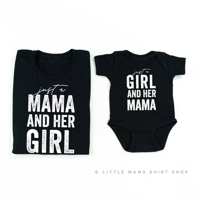 Nur Eine Mama Und Ihr Mädchen © Black Shirts | 2Er Set Mommy & Me Outfits Von Shirt Mutter Tochter Mamas Muttertag von LittleMamaShirtShop