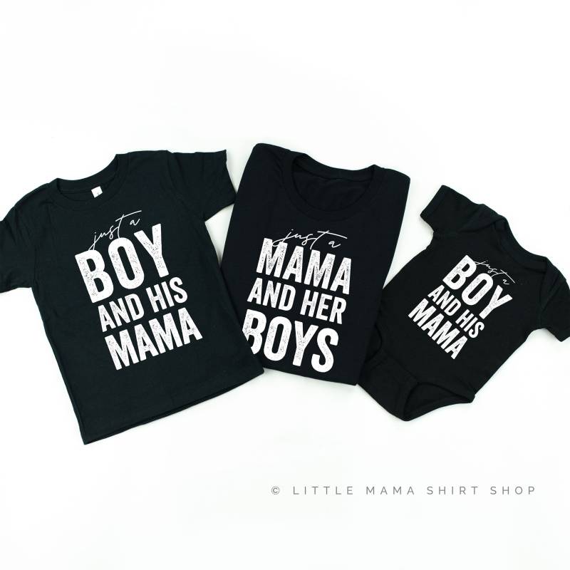 Nur Eine Mama Und Ihre Jungs © Black Shirts | 3Er Set Ich Mutter Von Jungen-T-Shirts Söhne Mamas Junge Geschenk Für Muttertag von LittleMamaShirtShop