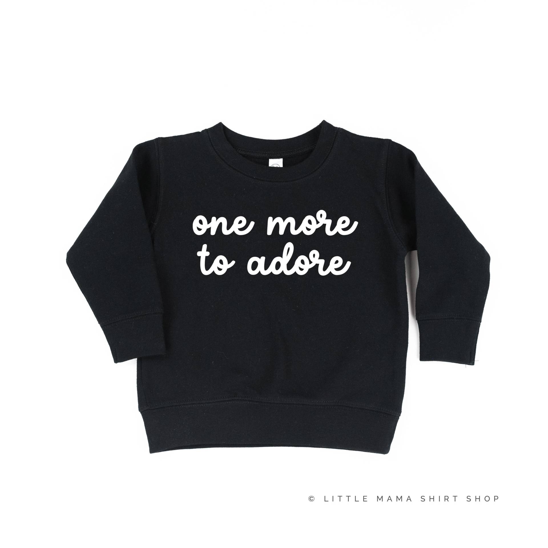 One More To Adore - Kinderpullover | Kinder Grafik Pullover Babypullover Mädchen Jungenpullover Baby Tees von LittleMamaShirtShop