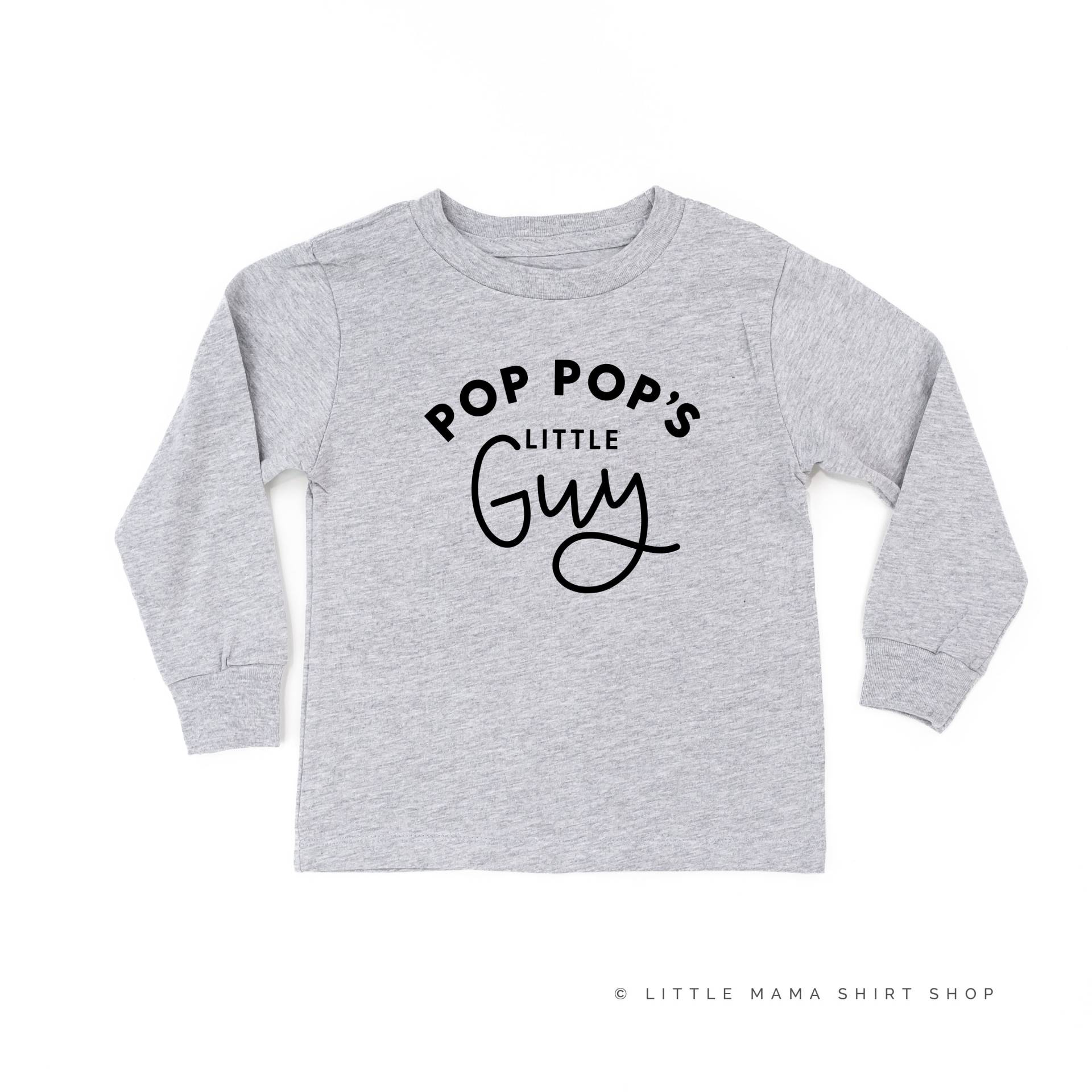 Pop Pop's Little Guy - Long Sleeve Kinder Shirt | Kleinkind Jungen T-Shirt Für Kleine Kerl Kleiner Baby von LittleMamaShirtShop