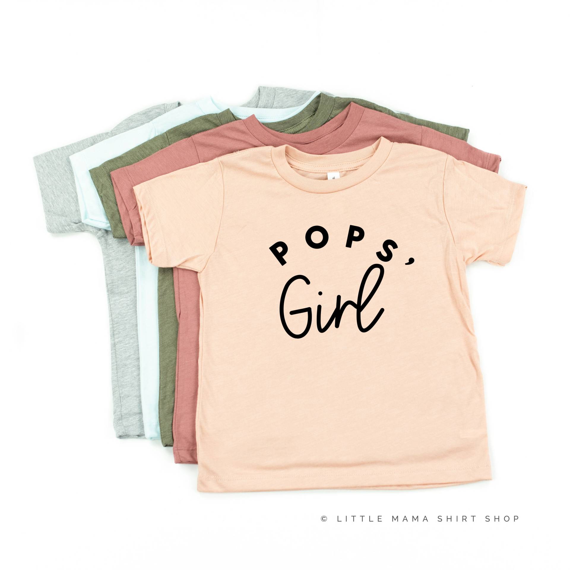 Pops' Girl | Kleinkind Mädchen Shirt Shirts Für Kleine Papas T-Shirts Baby Opas von LittleMamaShirtShop