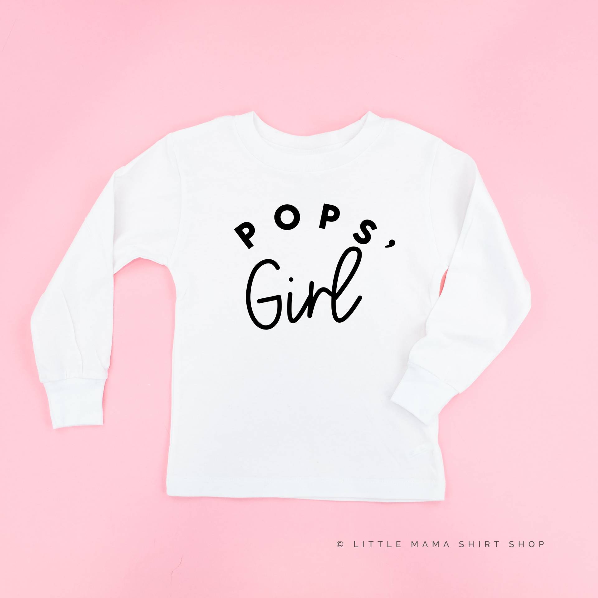 Pops' Girl - Long Sleeve Kinder Shirt | Mädchen T-Shirts Für Kleine Kleine Shirts von LittleMamaShirtShop