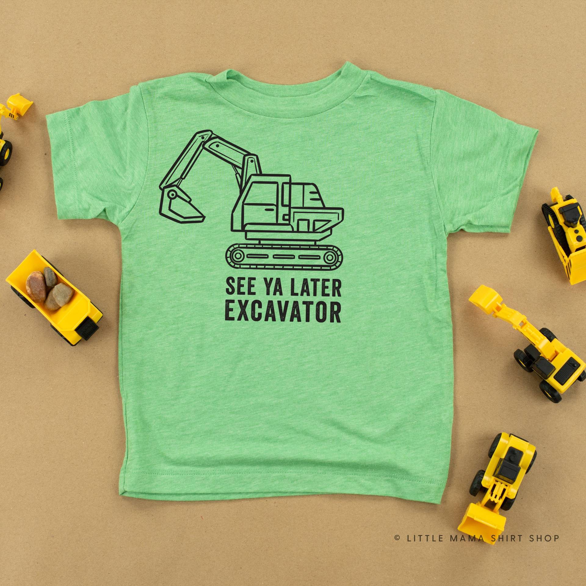 See Ya Later Bagger - Kurzärmeliges Kindershirt | Konstruktionsshirt Little Boy Shirt T-Shirt Für Kleinkinder Junge Grafik-T-| Traktor von LittleMamaShirtShop