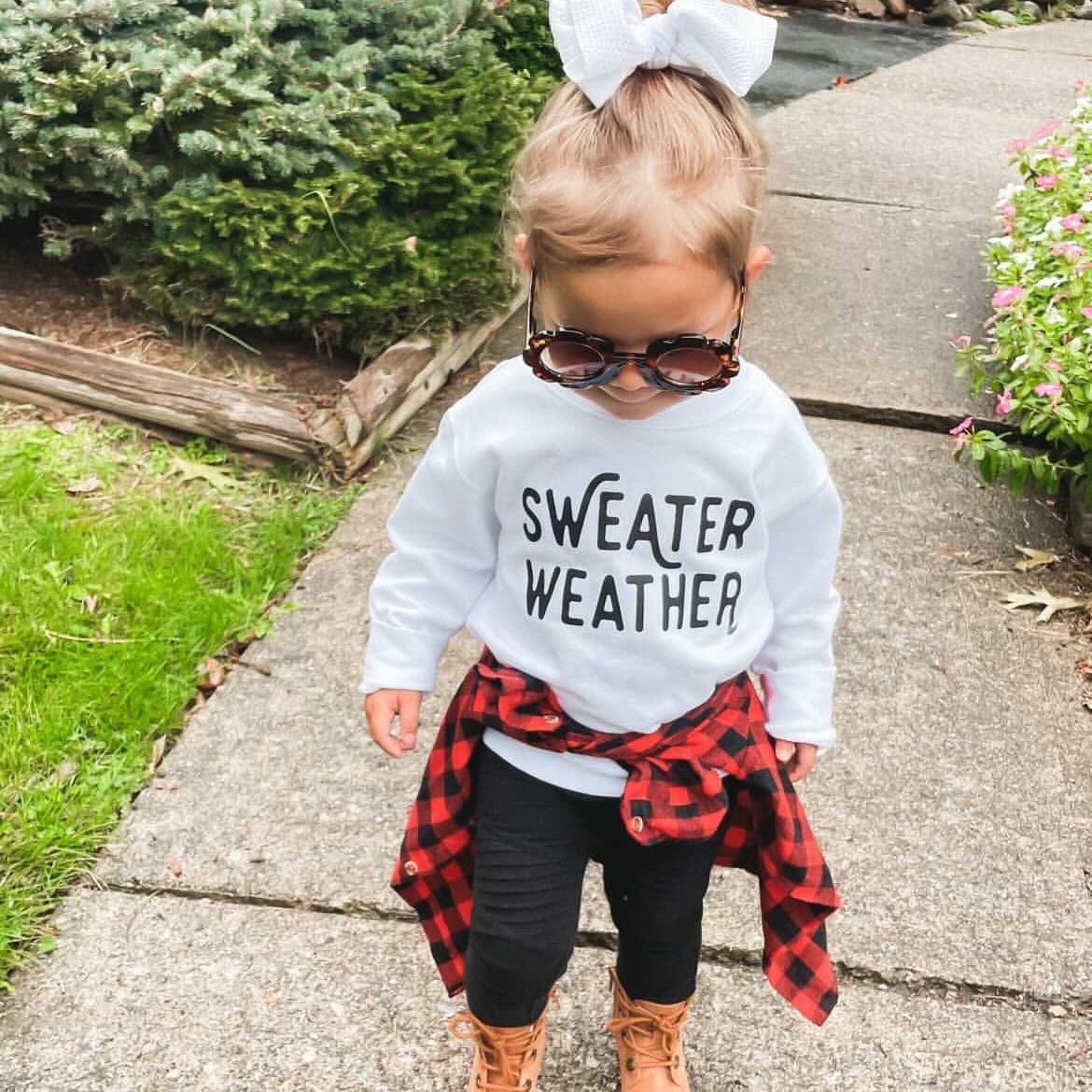 Sweater Weather - Kinderpullover | Kinder Herbst Pullover Für Sweatshirt Grafik T-Shirt Kleinkind von LittleMamaShirtShop