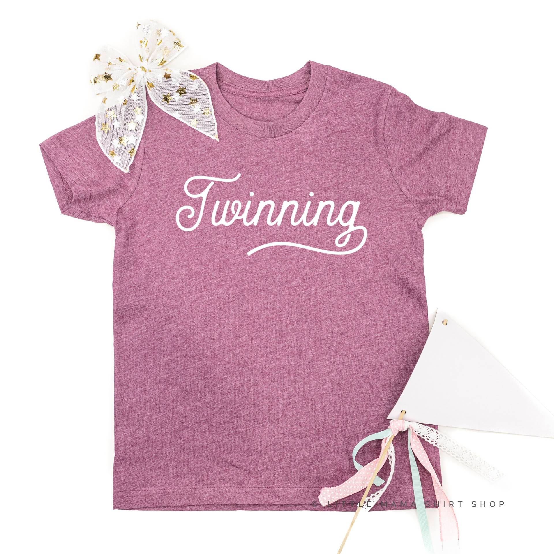 Twinning - Schrift | Kinderhemden Junge Shirt Grafik Tees Mädchen Shirts Kleinkind Zwillingshemden Zwillings Tees von LittleMamaShirtShop