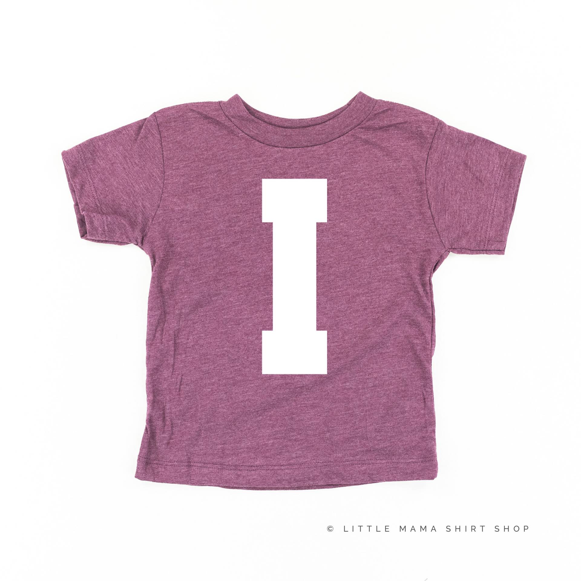 Uni Initial "I" - Kurzarm Kinderhemd | Zurück in Die Schule Schulhemden Kid Graphic Tees Shirts Für Kinder Back To School von LittleMamaShirtShop