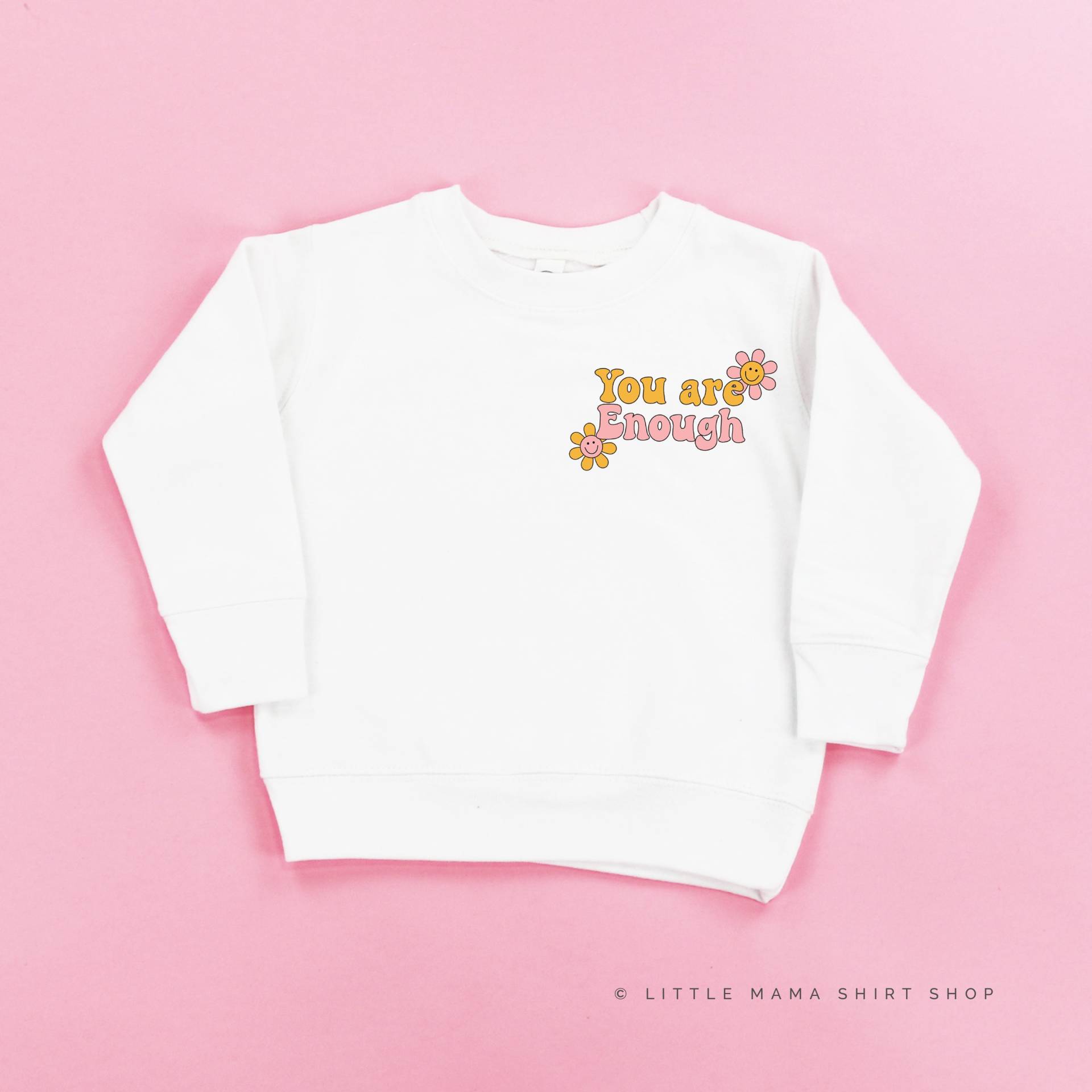 You Are Enough - Kinderpullover | Groovy Kid Sweater 70Er Vibe Pullover Für Kinder Sweatshirt Kleinkind Frieden von LittleMamaShirtShop