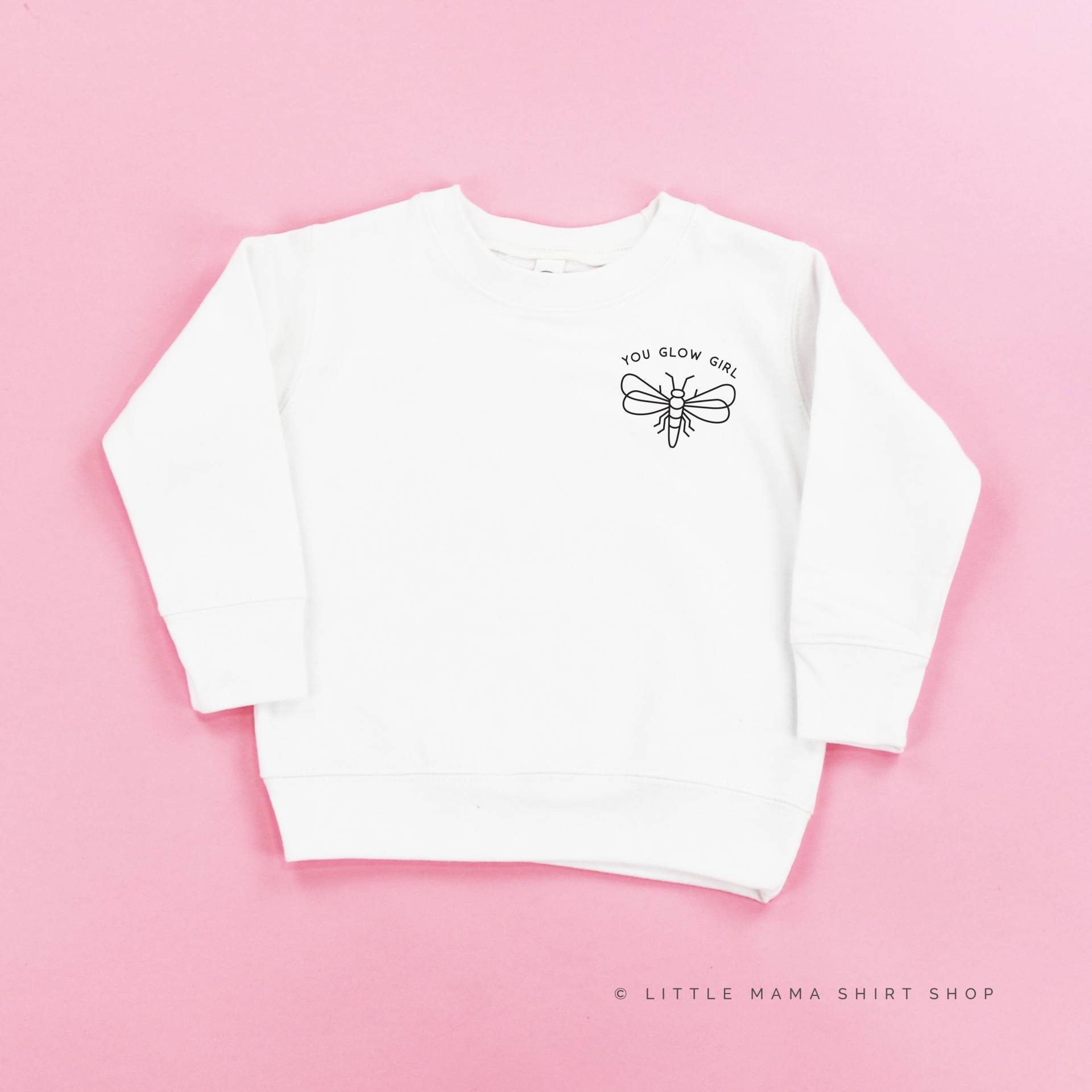 You Glow Girl - Firefly | Kinderpullover Käferpullover Insektenpullover Kleinkind Sweatshirt Natur Pullover von LittleMamaShirtShop