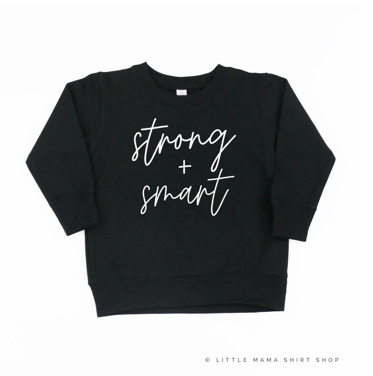 strong + Smart - Kinderpullover | Pullover Für Kinder Back To School Schulgeist Good Vibes von LittleMamaShirtShop