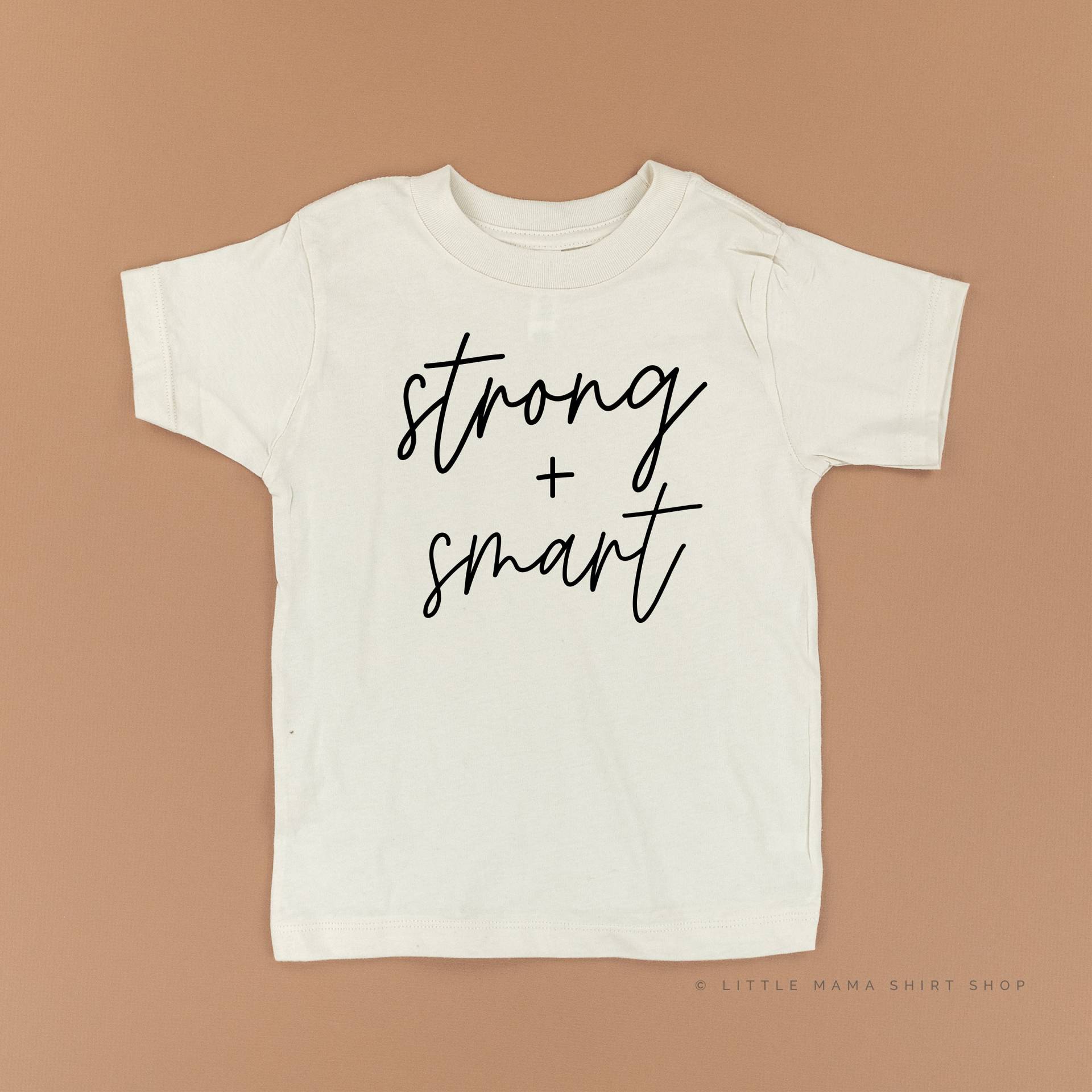 strong + Smart - Kurzarm Kinder Shirt | Zurück in Die Schule Shirts Schulhemden Kid Graphic Tees T-Shirts Für Sei Kind von LittleMamaShirtShop