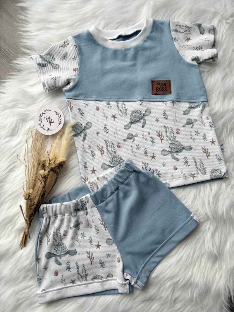 Set T-Shirt + Shortsgr. 80Jerseyrippjerseyunterwasser Set T-Shirt + Shortsgr. 80Jerseyrippjerseyunterwasser von LittleMiKaShop