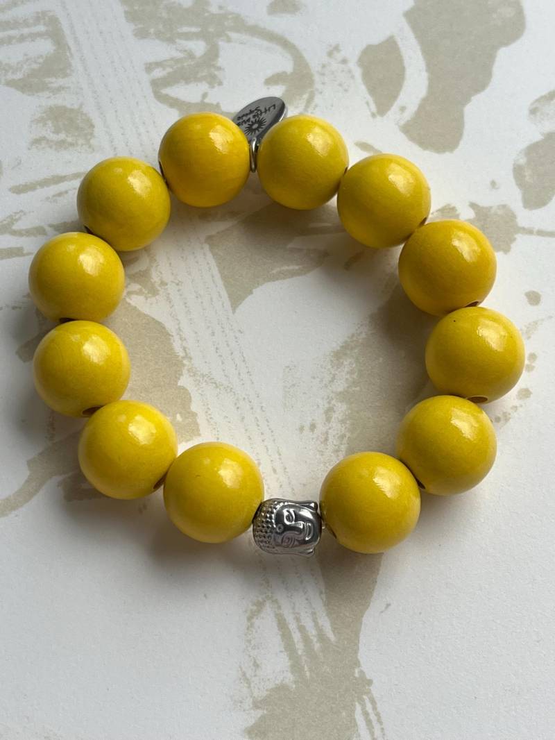 Armband Big Bubbles Gelb Buddha Silber Armband Big Bubbles Gelb Buddha Silber von LittleMissSophieShop