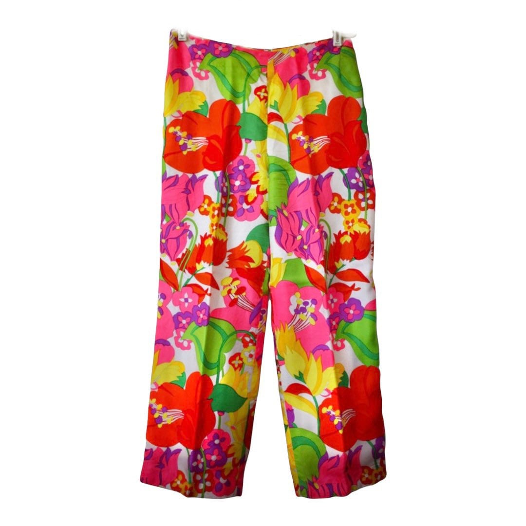 60Er Jahre Seiden Psychedelic Print Hose 60Er Jahre Seiden Psychedelic Print Hose von LittleMissVintage3