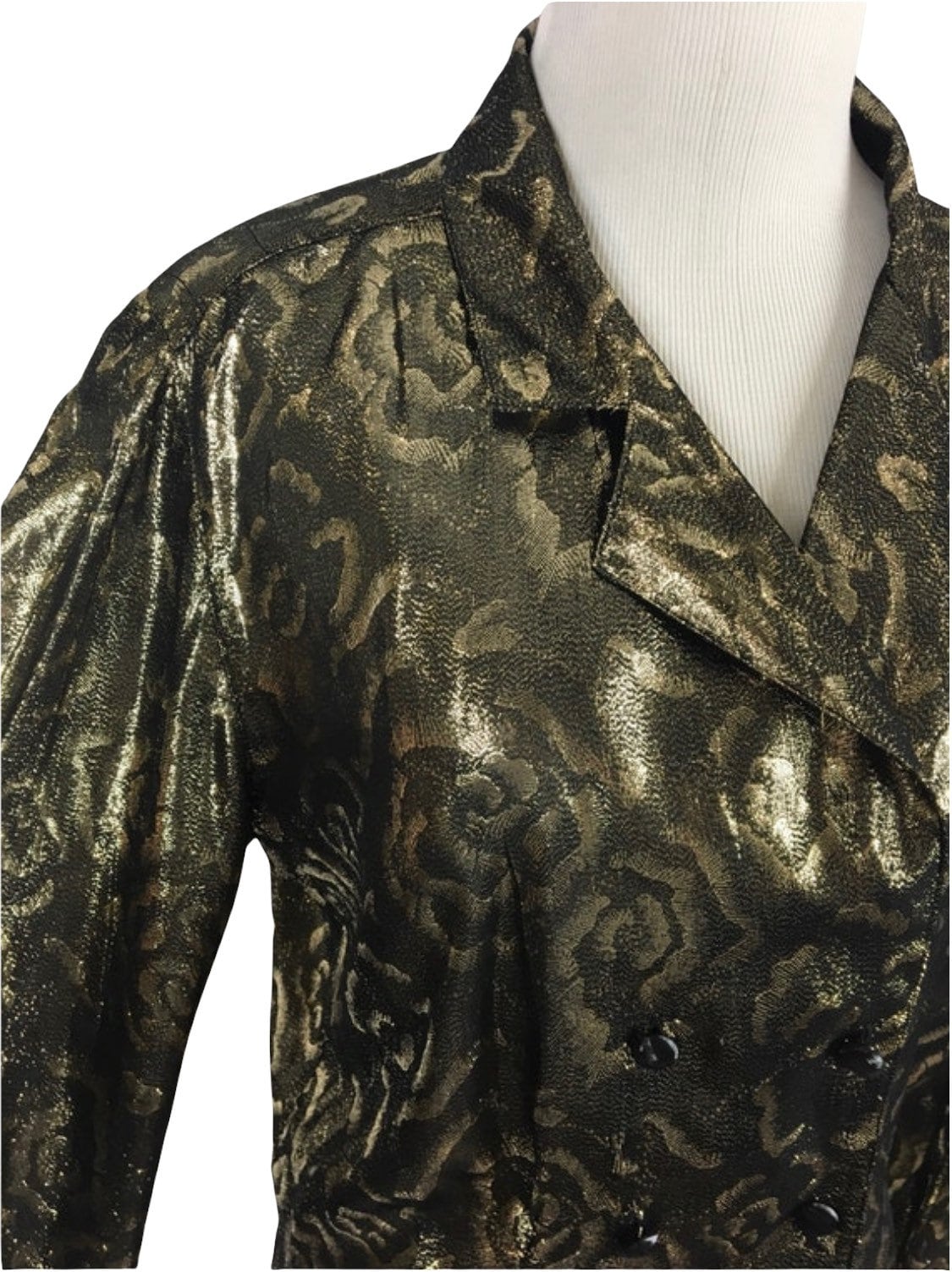 Christian Dior Gold Lamé Bluse Christian Dior Gold Lamé Bluse von LittleMissVintage3