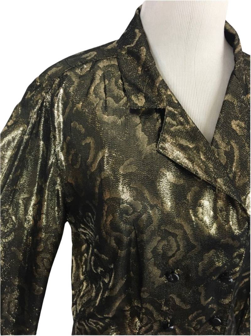 Christian Dior Gold Lamé Bluse von LittleMissVintage3