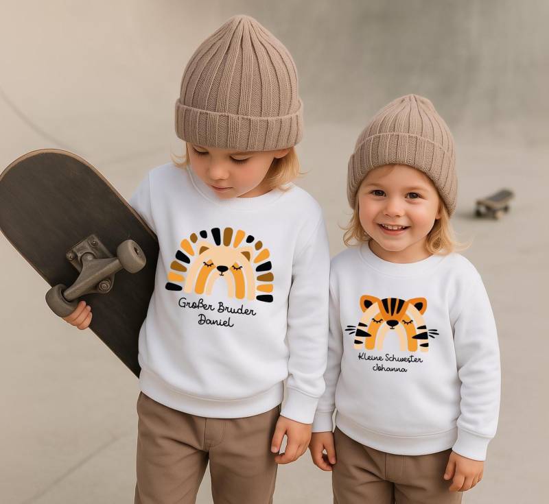 Geschwister Outfit-Matching Sweatshirts.partenrlook.name Personalisiert.großer Bruder, Kleine Schwester.geschwister Geschenk Passendes Set von LittleMonkeyShopDE