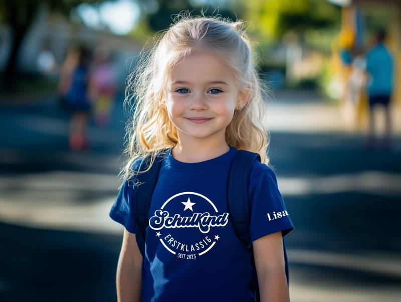 Kinder T-Shirt Schulkind 2025.personalisierbar Mit Name.erster Schultag Shirt.einschulung Geschenk.einschulung Shirt Für Mädchen & Jungen von LittleMonkeyShopDE