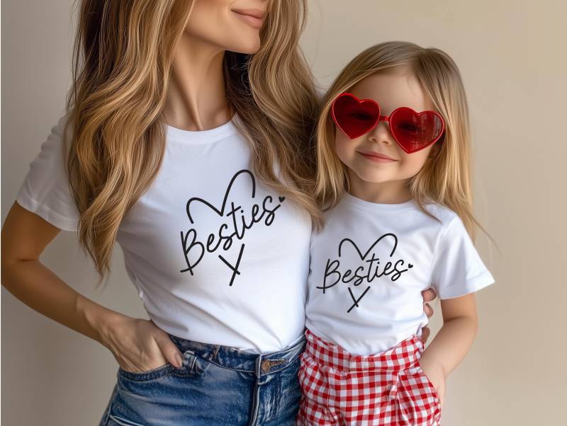 Mama Mini Set-Perfekt Zum Muttertag.einzigartige Geschenkidee Für Mütter.geschenk Mutter Und Tochter.mama Set.partnerlook Outfit von LittleMonkeyShopDE