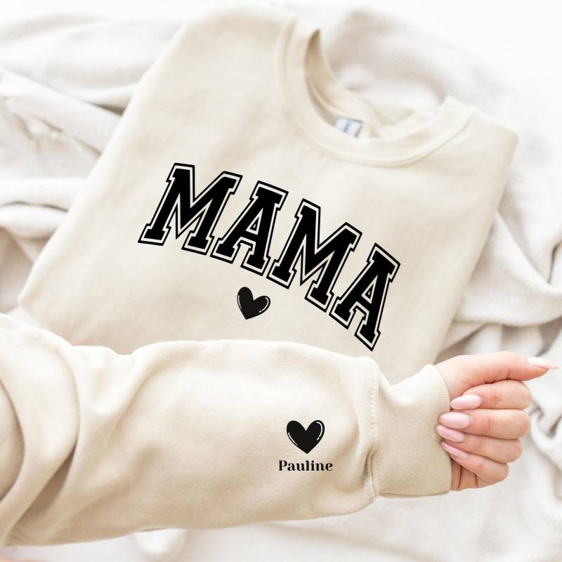 Personalisierter Mama Pullover Mit Herz Und Name.individueller Sweater.mutter Geschenk.geschenk Für Neue Mütter.weihnachtsgeschenke von LittleMonkeyShopDE