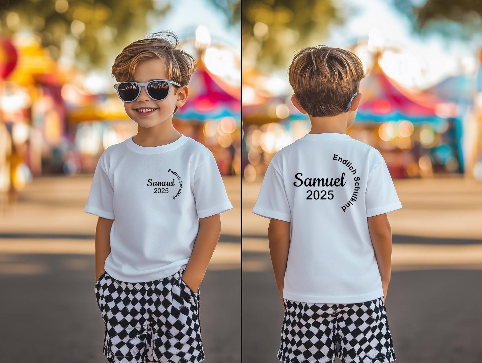 T-Shirt Schulanfang Personalisiert|Einschulung Kinder|Erster Tag Schule.einschulung 2025 Shirt|Personalisiertes Kinder Shirt Zur Einschulung von LittleMonkeyShopDE
