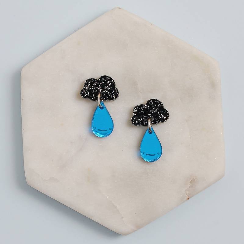 Glitzernde Regenwolke Ohrringe Glitzernde Regenwolke Ohrringe von LittleMooseJewellery