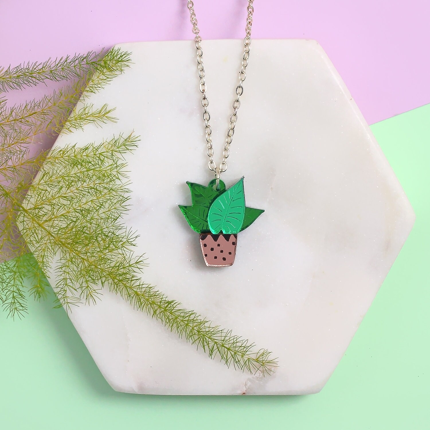 Zimmerpflanze Charm Kette von LittleMooseJewellery