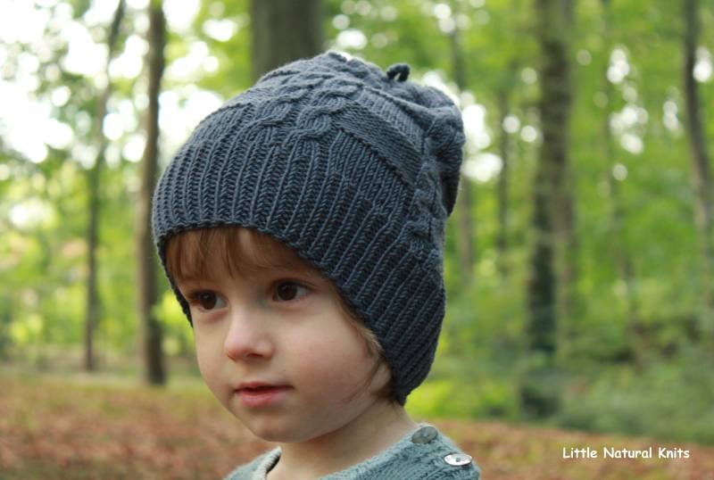 Handgestrickte Beanie Mütze Aus Reiner Merinowolle Für Babys, Kleinkinder, Kinder & Erwachsene in Dunkelgrau, Herrenmütze, Weitere Farben von LittleNaturalKnits