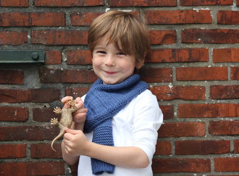 Handgestrickte Merino Lammwolle Baby, Kleinkind & Kinder Schal in Blau, Anthrazit, Hellrosa, Grau, Mehrere Farben, Weihnachtsgeschenk von LittleNaturalKnits