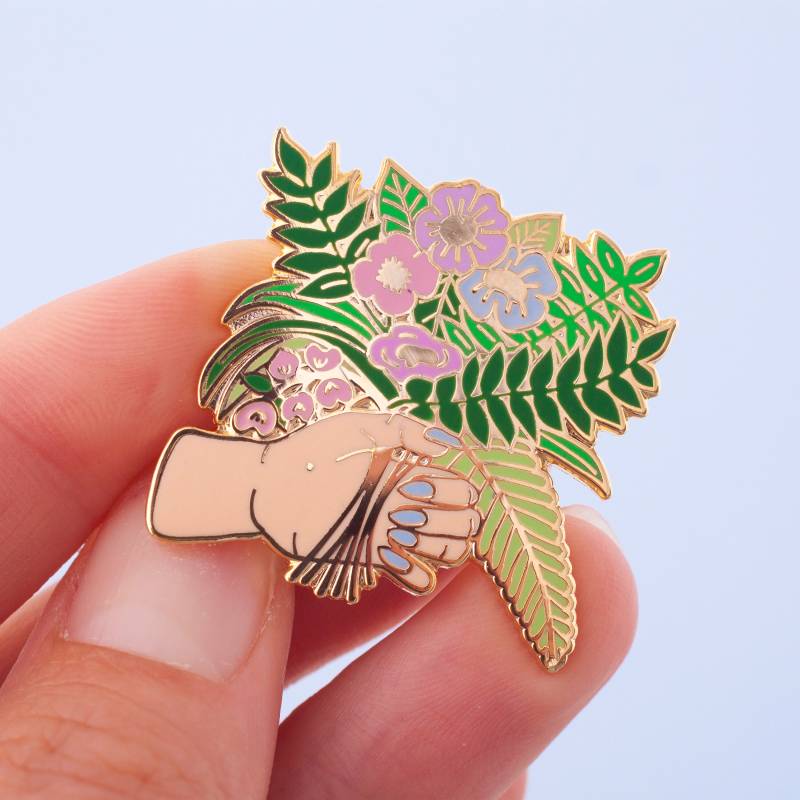 Blumen Posy Emaille Pin | Anstecknadel Hard Anstecker Strauß Kleine Paisley Designs von LittlePaisleyDesigns