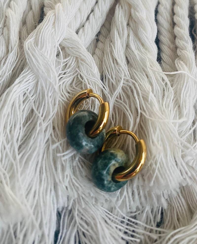 Creole Mit Naturstein Echtschmuck von LittlePearlsbyPia