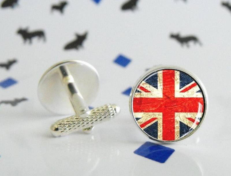England - Manschettenknöpfe Krawattenklammer Vereinigtes Königreich Union Jack Geschenkset Für Ihn Herrenschmuck Hochzeit von LittlePopBoutique