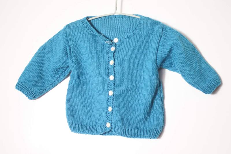 Newborn Baby Handmade Cotton Cardigan 0-3 Months von LittlePrinceByLucy