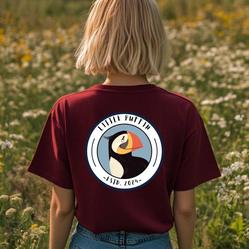 Papageientaucher Unisex Shirt, Vogelliebhaber, Natur Grafik T-Shirt, Niedliches Tier Herren Damen Baumwollshirt, Wildlife Bird von LittlePuffinFashion