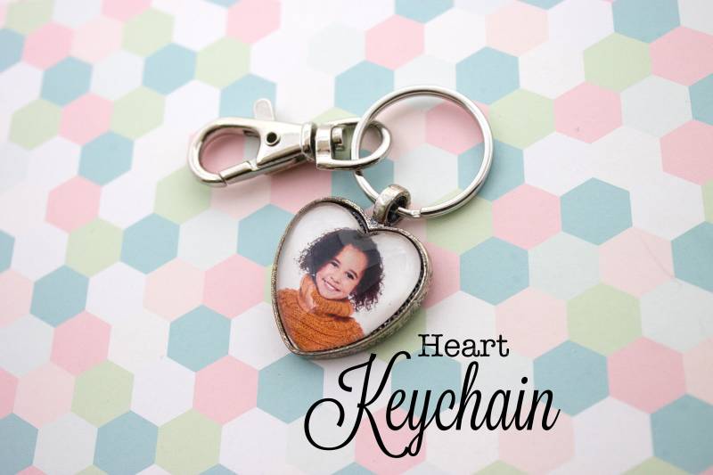 Herz Foto Schlüsselanhänger - Personalisierter Schlüsselbund Bild 25 Mm Herz Foto Schlüsselanhänger - Personalisierter Schlüsselbund Bild 25 Mm von LittlePurpleCrab