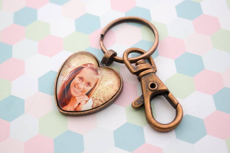 Personalisierter Foto Schlüsselanhänger - Herz Schlüsselring Schlüsselbund Bild 25 Mm Personalisierter Foto Schlüsselanhänger - Herz Schlüsselring Schlüsselbund Bild 25 Mm von LittlePurpleCrab