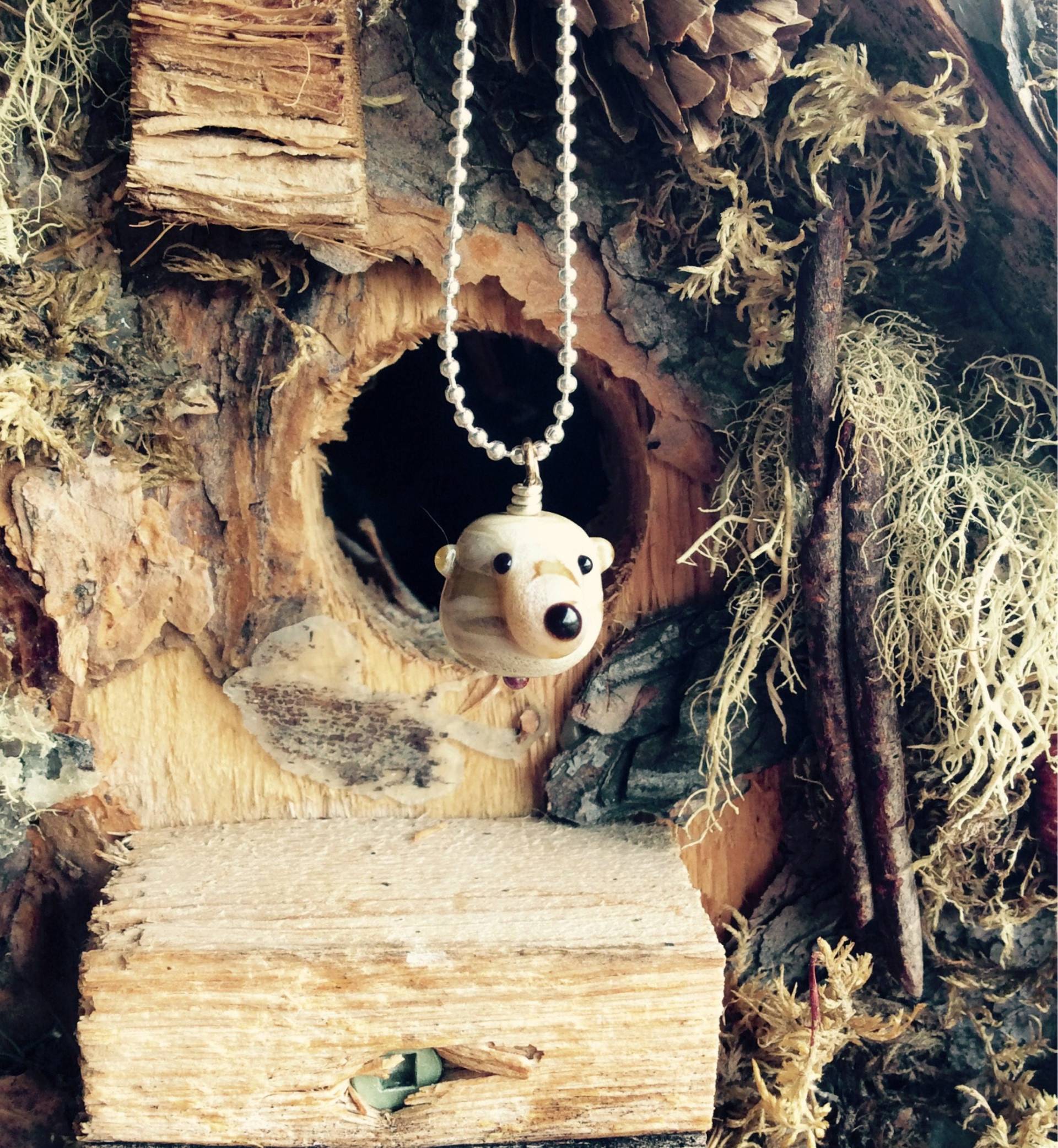 Jaspis Der Bär Lampwork Glas Halskette Jaspis Der Bär Lampwork Glas Halskette von LittleRabbitBeads