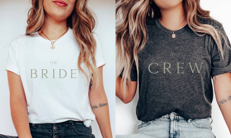 Custom Bachelorette Party Shirts, Bride Gift Team Shirt, Hen Wedding Tshirt, Personalised T Bridal von LittleRioDesigns