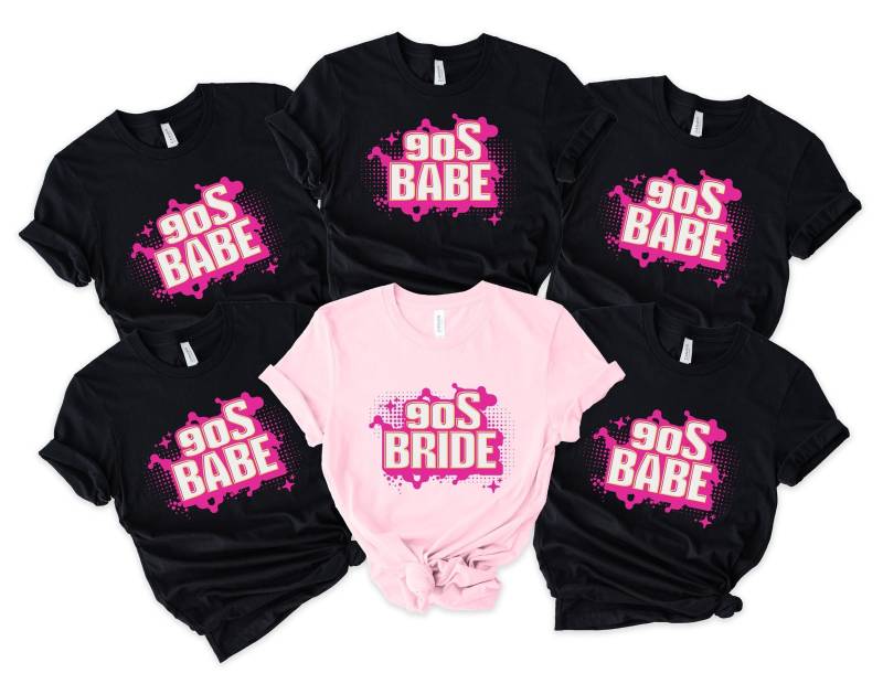 Y2K Bachelorette Party Shirts, Bride Gift Team Shirt, Hen Wedding Tshirt, Personalised T Bridal von LittleRioDesigns