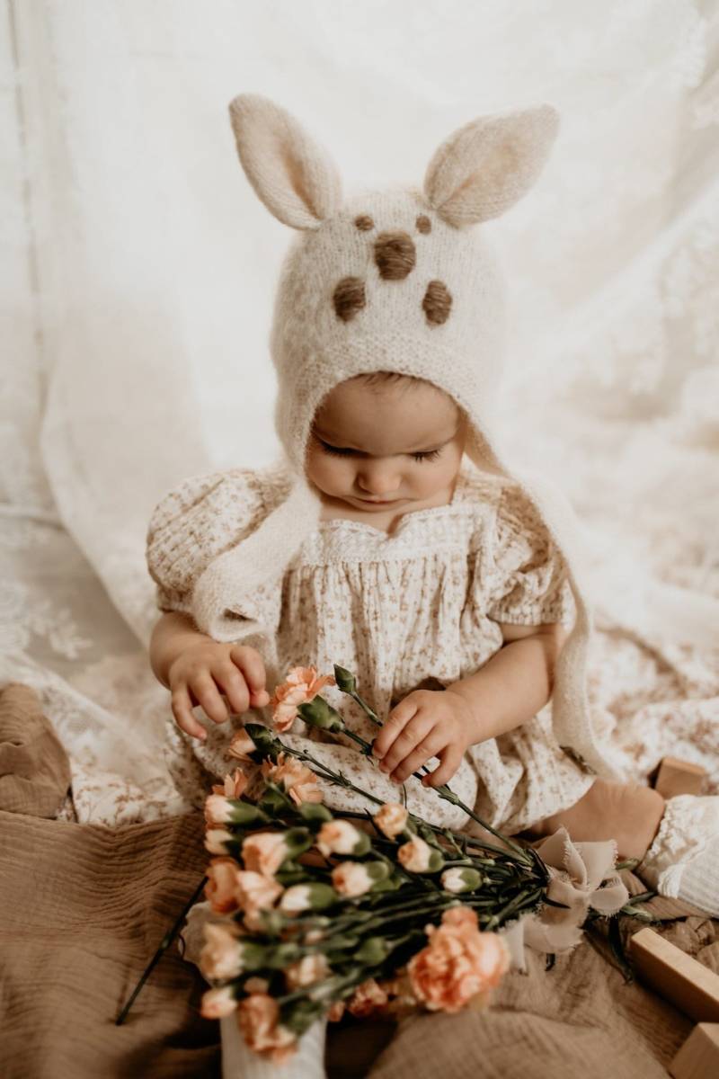 Kleine Bambi Mütze, Gestrickte Kindermütze, Babyparty, Willkommensgeschenk, Stilvolles Geschenk Für Neugeborene Kleine Bambi Mütze, Gestrickte Kindermütze, Babyparty, Willkommensgeschenk, Stilvolles Geschenk Für Neugeborene von LittleSecretsPL