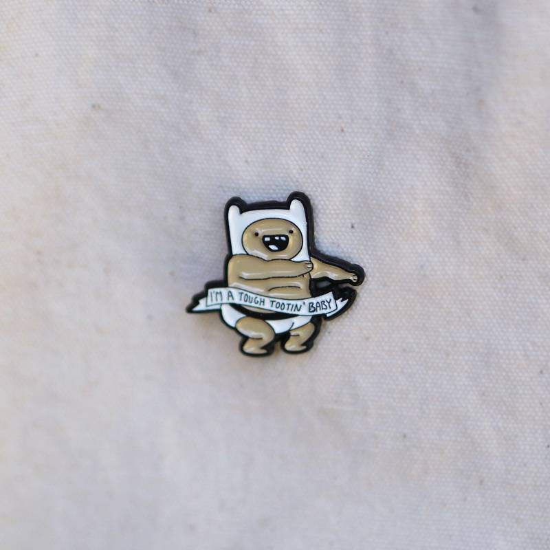 Baby Finn Adventure Time Soft Enamel Pin - Tough Tootin von LittleSeekerPins