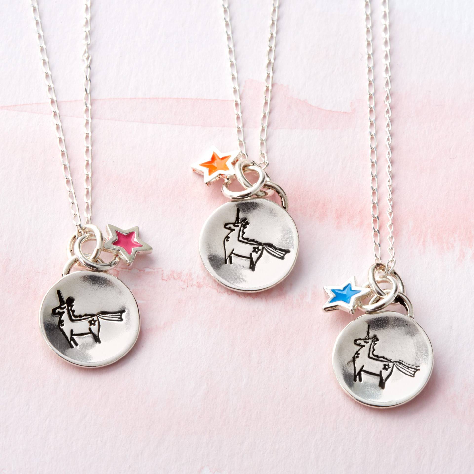 Einhorn-sterling-Silber Und Harz-stern-Halskette von LittleSilverStar2014