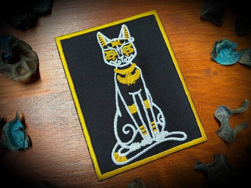 Gesticktes Pflaster Bastet - Heidentum Stickerei Hexe Ritual Hexerei Zauberer Stärke Altes Ägypten Geist Heilige Katze von LittleSorcerer