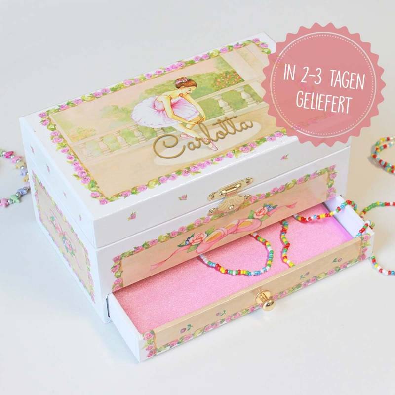 Musikspieldose Ballerina Personalisierbar, Schmuckdose Rosa Mit Musik, Geschenk Für Mädchen, Schmuckschatulle Musikspieldose Ballerina Personalisierbar, Schmuckdose Rosa Mit Musik, Geschenk Für Mädchen, Schmuckschatulle von LittleStarsGeschenke