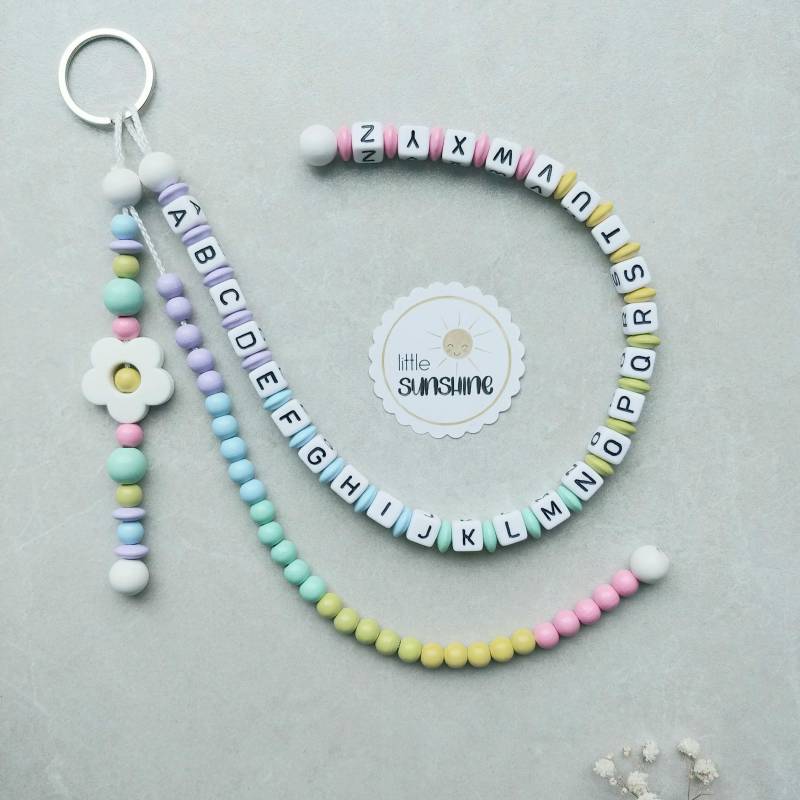 Abc - Und Rechenkette Anhänger, Einschulung Geschenk, Erste Klasse, Junge Mädchen, Personalisierbar, Regenbogenfarben Abc - Und Rechenkette Anhänger, Einschulung Geschenk, Erste Klasse, Junge Mädchen, Personalisierbar, Regenbogenfarben von LittleSunshineDE