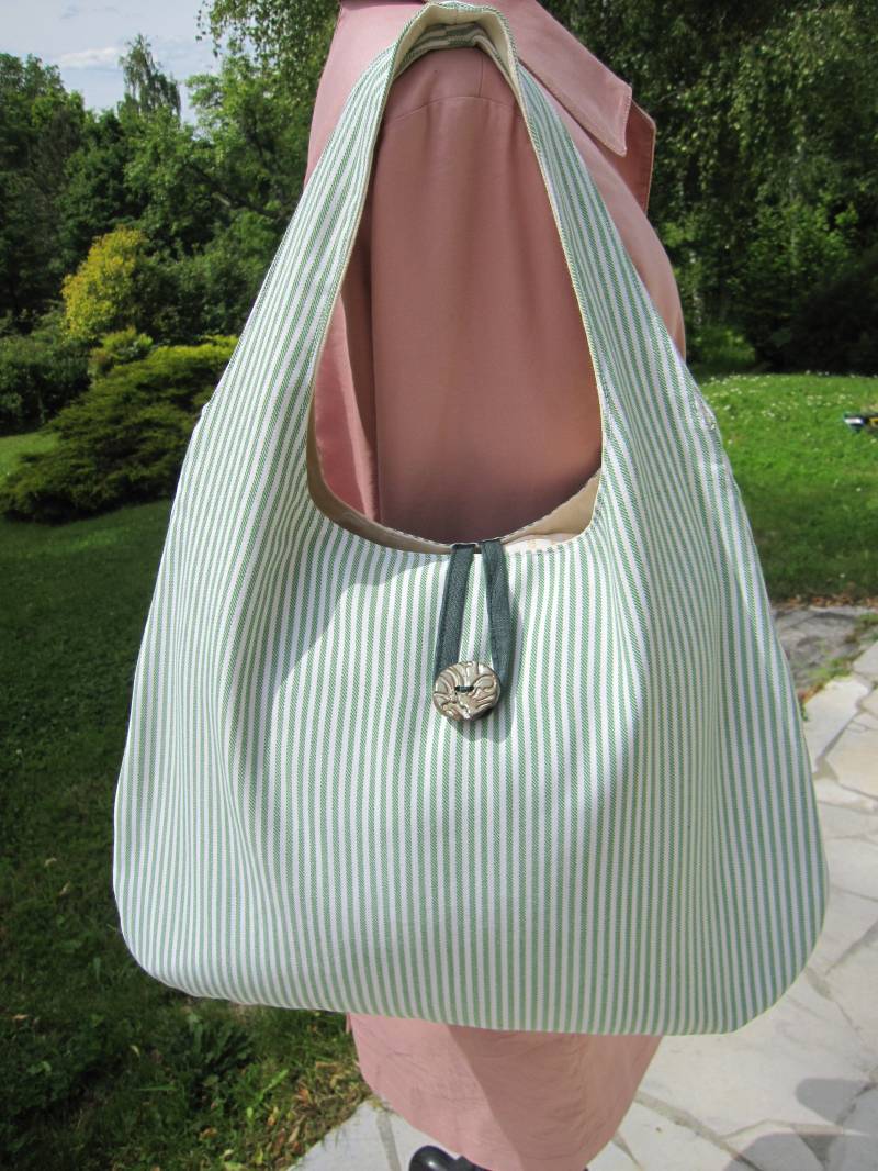 Tasche Tasche, Getragene Schultern, Grüne Und Weiße von LittleTao