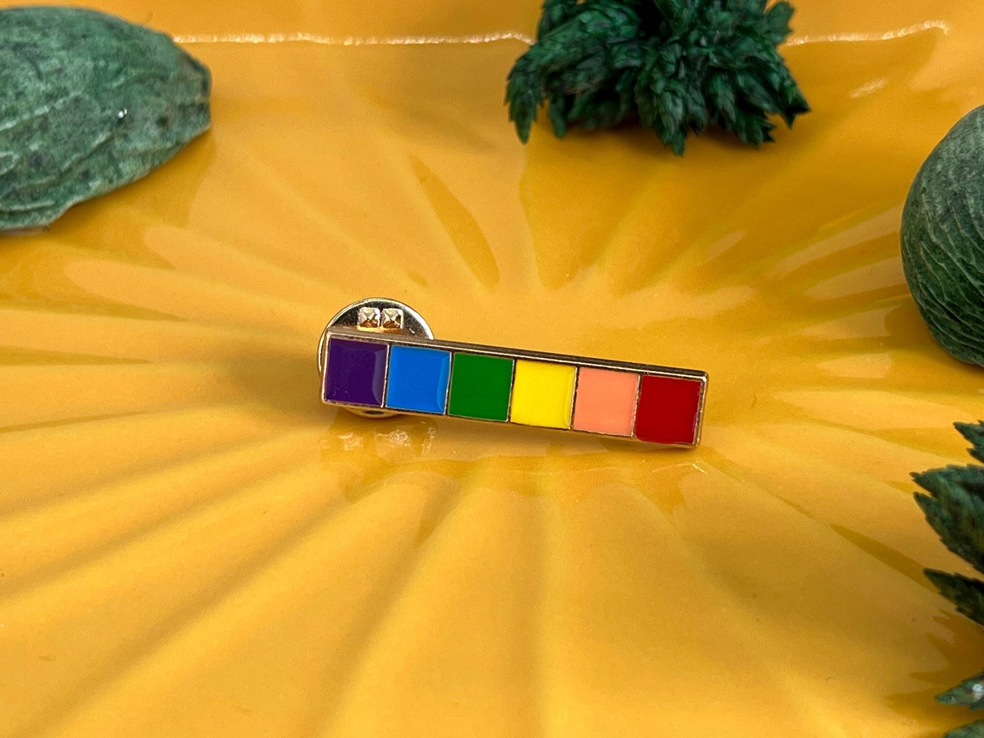 Rectangular Rainbow Lgbtq+ Pride Enamel Pin von LittleThingsGermany