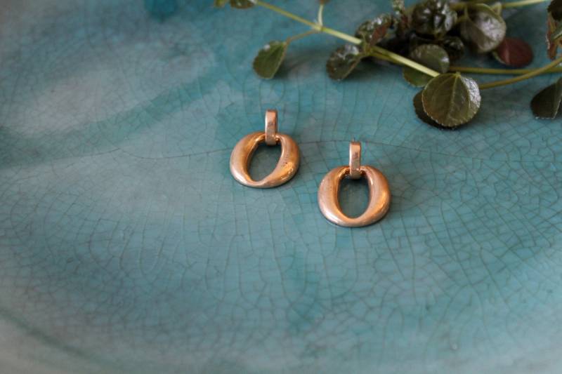 Vintage-Inspired Double Hoop Earrings Antique Gold Look von LittleThingsGermany