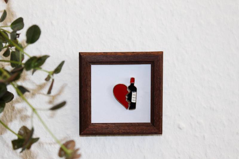 Wine Heart Metal Enamel 2-Pin Set von LittleThingsGermany